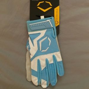 Eco Shield Youth Large Batting Gloves- Carolina Blue